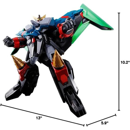 <p>Bring the powerful <strong>GaoFighGar</strong> to your collection with the <strong>Soul of Chogokin GX-104 GaoFighGar</strong> from <strong>The King of Braves GaoGaiGar FINAL</strong>!</p>
<p>This premium combining robot collectible recreates GaoFighGar with an impressive mix of detailed sculpting, die-cast construction, transformation features, and mechanical gimmicks. Phantom Gao transforms into GaoFar and combines with the included Gao Machines to complete the Final Fusion into GaoFighGar.</p>
<p>Th