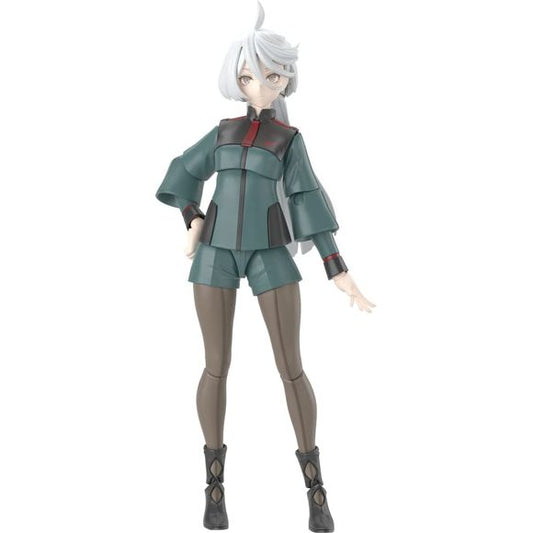 Miorine Rembran from "Mobile Suit Gundam: The Witch From Mercury" gets a new "Figure-rise Standard" action figure model kit from Bandai! She comes with three interchangeable facial expressions, as well as waterslide decals to create your own; her distinctive hairstyle is also faithfully recreated. The back part of her hair is movable, too. Her uniform is molded in color, and the markings on the shoulders and chest are recreated with stickers. Her leg joints ensure a wide range of motion while still keeping
