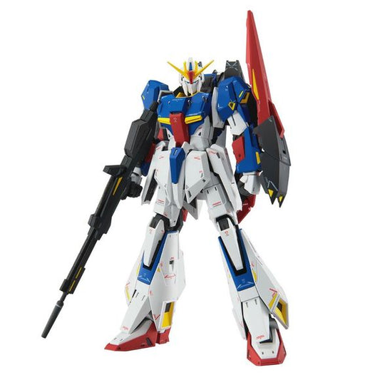 Marking the 20th anniversary of the Master Grade Ver.Ka series is the incredible MG Zeta Gundam Ver.Ka from "Mobile Suit Zeta Gundam"!
The proportions of the Gunpla are based on Kazumi Fujita's sketches of the Gundam for the anime. The structure and shape have been refined to ensure that there is no breakdown in the form between both the MS form and the Waverider form, and the transformation mechanism has been expertly constructed.
The MS form has a wide range of motion, allowing for a greater degree of r