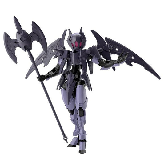 The "Reaper Specification" of "Spinatia" from the 3rd Force Maxion Army joins the "30MS" (30Minutes Sisters) figure-kit lineup from Bandai! This features Spinatia herself, her armor and weaponry. Assembly is easy, and she'll be incredibly posable when you're done; her weapons can be used in Axe mode and Lance mode.