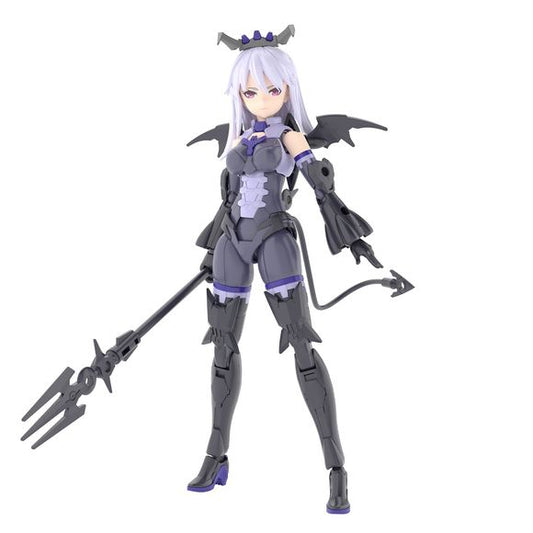 Nevalia is ready to bring her wicked style to Bandai's "30MS (30Minutes Sisters)" figure-kit lineup! This model kit includes parts to build both Nevalia herself, including interchangeable facial expressions, and armor. Assembly is smooth and easy, and her three different face parts -0- normal, smiling and damaged -- are tampo-printed. The wing unit on her back can be removed and attached to weapons or armor, and she's equipped with newly designed high-heeled shoes, too! The tail can be attached with a lead