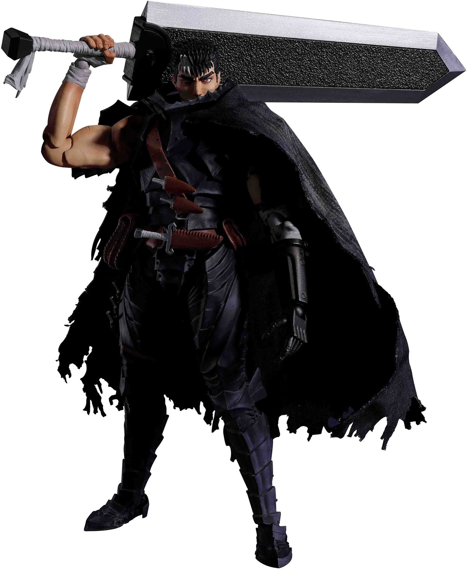 PRE-ORDER: Expected to ship in February 2027.
“There’s no such thing as paradise after running away.”
From the dark fantasy "BERSERK" comes GUTS dressed in Berserker Armor he obtained on a quest to a witch's mansion deep in the forest. The set includes GUTS' huge sword and a variety of accessories and expression parts that let you replicate your favorite scenes. 6.30 inches (16cm) tall.
Includes:
Guts figure
2 Pairs of optional hands
2 Optional face parts
Dragonslayer
Bowgun
Bowgun hand option
Cannon
Beh