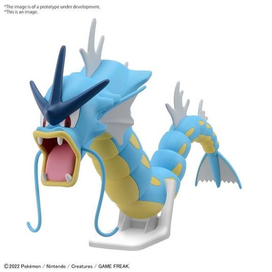 Gotta catch ’em all! Bandai’s newest line has us trying to be the very best like no one ever was. Add this Pokemon Gyrados Model Kit to your collection today. Features colored molded parts that require no tools, glue, or paint! The easy snap-fit design makes it fun for all.  You can add others like Pikachu or Eevee to you group, and re-create some of your favorite battles or scenes.