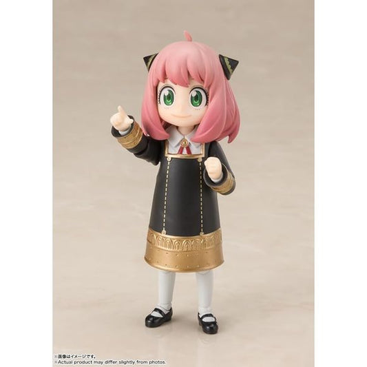 <p>Anya Forger from "Spy x Family" returns to the "S.H.Figuarts" action-figure series by Bandai, this time in her school uniform! She's insanely posable for all kinds of mischievous fun, and she comes with three pairs of interchangeable hands (including a new pointing-finger hand), and six interchangeable faces!</p>
<p><strong>Product Features:</strong></p>
<ul>
<li>Based on Spy x Family</li>
<li>Part of the S.H.Figuarts series</li>
<li>Articulated for dynamic posing</li>
<li>Includes interchangeabl