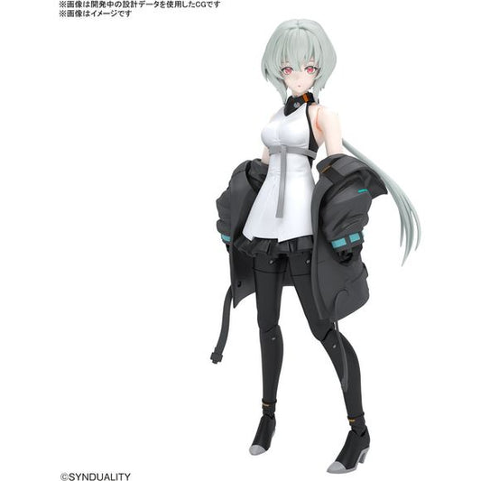 The new SF project "SYNDUALITY", which challenges the theme of "passing" between humans and AI, has started in earnest!
From the TV anime "SYNDUALITY" scheduled to start broadcasting in 2023, Magus "Noir", who holds the key to the story, is the fastest figure-rise standard! 

FEATURES:
- Impressive jacket can be removed. By selecting hand parts, you can create a special pose where you can see your hands from the sleeves just like in the anime
- Three types of facial expression parts are included, and the ch