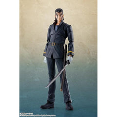 Hajime Saito from the TV anime "Rurouni Kenshin: Meiji Swordsman Romantic Story-" appears in the action figure series S.H.Figuarts!
The figure has been sculpted under the supervision of the original author, Nobuhiro Watsuki! A wide variety of poses can be reproduced by combining the included replacement parts. The figure can be displayed in combination with "S.H.Figuarts Kenshin Himura" (sold separately) to expand your view of the world!