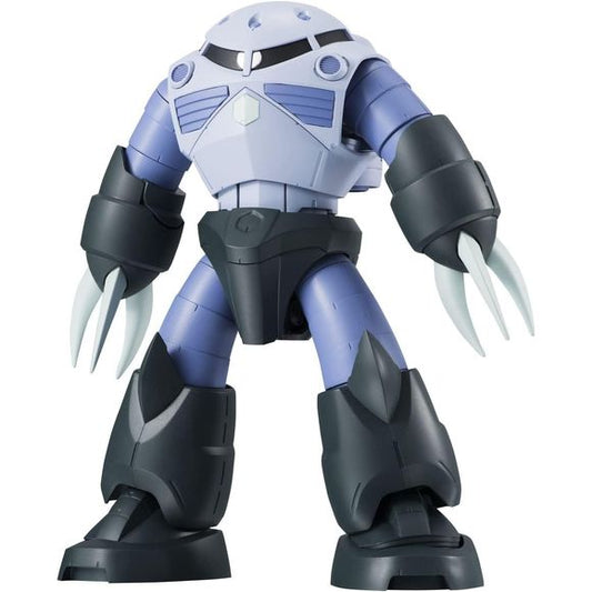 The mass-production Z'Gok from "Mobile Suit Gundam" returns to Bandai's "Robot Damashii Ver. A.N.I.M.E." action-figure lineup! It's highly posable for maximum action, and comes with lots of effect parts, including one to depict it taking a massive head-strike (that's gonna leave a mark...)! The hip joint incorporates a spring that balances shape and movement for extra-dynamic posing. Approximately 13cm tall.