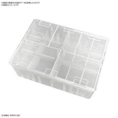 Introducing the BANDAI SPIRITS official "Multi Builders Case" that specializes in organizing plastic models, tools and materials! This is designed for plastic models in pursuit of ease, there are non-slip grooves, and numbering molds that help organize parts.
FEATURES:
- Clear color makes it easy to check the contents.
- Measures approximately 10.6 in wide x 7.5 in long x 3.7 in tall
- Large case which can store plural completed plastic models. The partition plate can be adjusted according to the plastic m