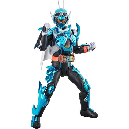 Kamen Rider Gotchard Steam Hopper joins the "S.H.Figuarts" action-figure lineup from Bandai! His shining appearance is realistically expressed with the first-ever plating process in the Reiwa Kamen Rider series! The flames on his chest and the Gatcha Driver are also meticulously recreated; accurate proportions combined with an outstanding range of motion make this figure one you'll love! The Gatchaji Gun is also included.