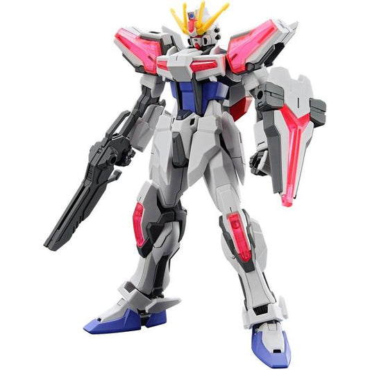 From the "Gundam Build Series" 10th anniversary video "Gundam Build Metaverse" scheduled for delivery in October 2023, one of the most popular "Build Strike" new units in the series will appear in "Easy Assembly x High Quality" ENTRY GRADE!
FEATURES:
- No stickers required! With sophisticated division of parts, color-coding of details can be reproduced simply by assembling.
- Excellent articulation while reducing the number of parts! Posing can be freely decided.
- Touch gate specifications that can be eas