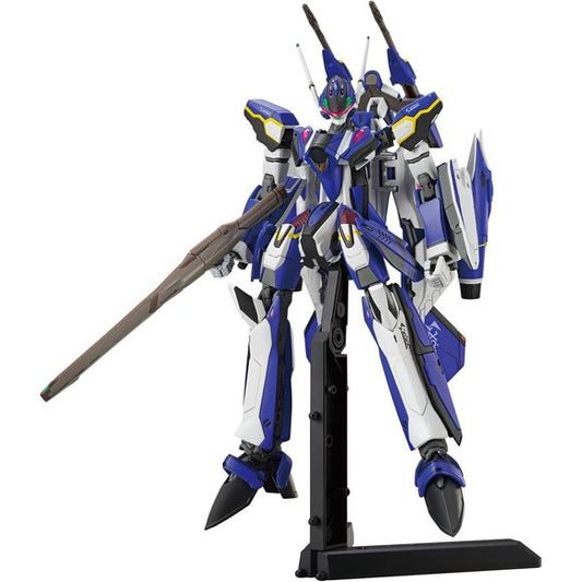 YF-29 Durandal Valkyrie piloted by Max from "Macross Delta Zettai LIVE!!!!!!" appears as a full set with super parts!

FEATURES: 
- Adopted "Shortcut Change", which simplifies the transformation sequence by using replacement parts for some parts.
- Super parts can be removed by replacing them. In addition, the development of the "missile hatch" and "fold wave projector" is also reproduced by replacing parts.
- Faithfully reproduces the curved beauty of forward wings in fighter mode and the characteristic si