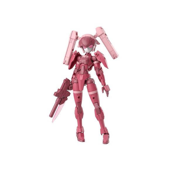 Maxion's new EXAMACS "Acerby" is now available!
- All-in-one item that includes the main body, armor parts, and weapon parts.
- Armor can be attached to shoulders and waist.
- Attached submachine gun, beam sword part separates.
- The visor on the head can be adjusted up and down by replacing it.
- Comes with chest parts that allow you to customize the armor that comes with Spinatia (sold separately).
Includes:
- Submachine gun x 1
- Beam sword x 1
- Hand parts x 1
- Armor x 1
- Joint parts x 1