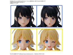 A set of hairstyle parts and face parts for "Akari Kazuno" and "Meguru Hachimiya"!
You can change the idols into various costumes by combining with the separately sold 30MS optional parts!
FEATURES:
- Compatible with other 30MS series parts
- Hair ornaments can be attached and detached according to the design of the costume. Reproduce the state without hair ornaments by replacing the bangs parts.
CONTENTS:
- 2 Akari Kazuno face parts
- 2 Meguru Hachinomiya face parts
- Hair style parts