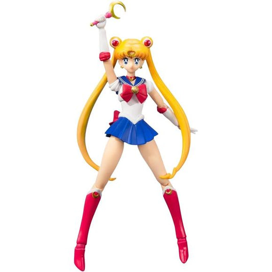 <p>A new "Animation Color Edition" of the popular S.H.Figuarts Pretty Guardian Sailor Moon figure series!</p>
<p>Featuring coloration based on their appearances of the 1990's anime series, it showcases the Sailors and their cute actions with all their accuracy to detail and posability fans have come to expect from S.H.Figuarts. Note that the actual product may vary from the imagery, also the figure must be attached to the stand in order for it to be displayed in a standing pose.</p>
<p><strong>Product Featu