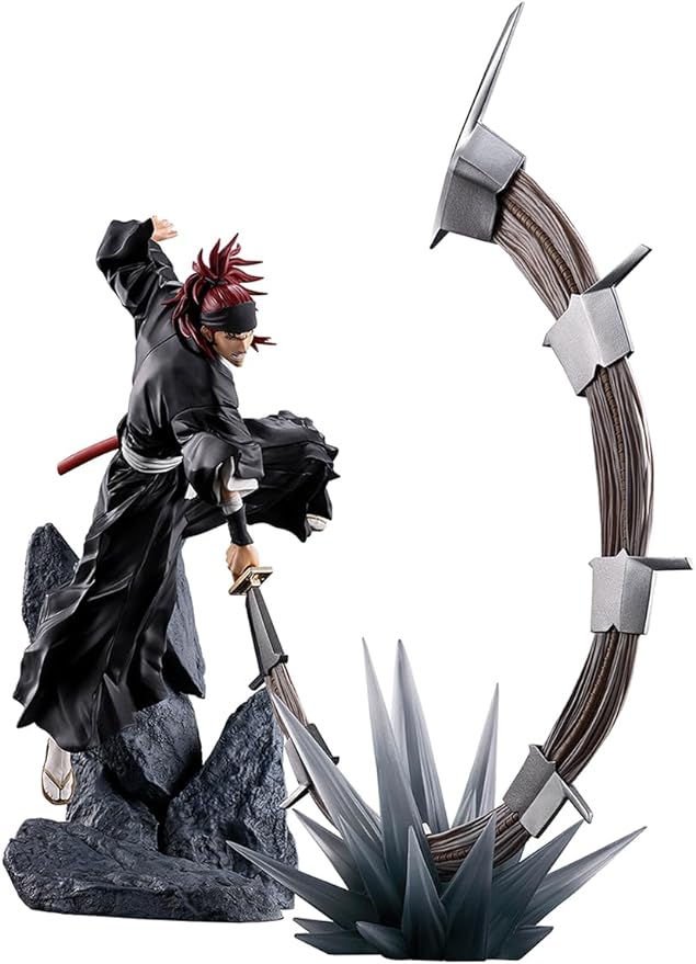 Renji Abarai from "Bleach" joins the "Figuarts ZERO" figure lineup from Bandai, as seen in the Thousand-Year Blood War! He launches himself into the air to unleash a powerful slash with his Jaomaru weapon, with his hair and clothing reacting wildly to the attack! This incredibly dynamic figure deserves a place in your collection -- place your order today!