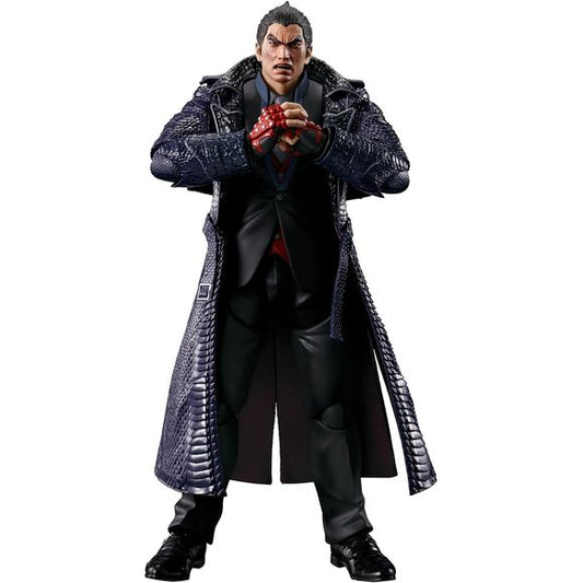 <p>Kazuya Mishima from Tekken 8 joins Bandai Tamashii Nations S.H.Figuarts.</p>
<p>The figure recreates Kazuya's updated Tekken 8 appearance with detailed sculpting and articulation designed for recreating fighting-game poses and confrontations.</p>
<p><strong>Product Features:</strong></p>
<ul>
<li>Based on Tekken 8</li>
<li>Part of the S.H.Figuarts series</li>
<li>Articulated for dynamic posing</li>
</ul>