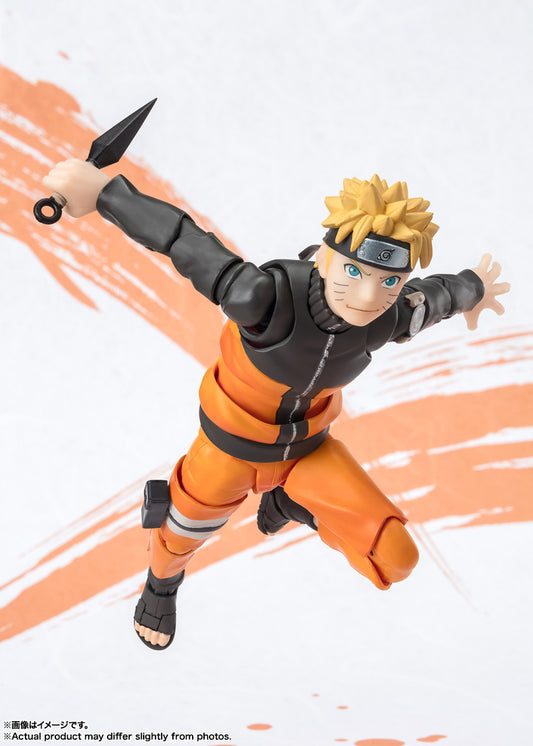 Bandai brings us a brand-new "S.H.Figuarts" figure based on the worldwide popularity voting project, "NARUTOP99"! This figure includes newly designed parts that can reproduce original illustrations drawn by the original author, Masashi Kishimoto, and all of the new facial expressions are newly molded, with the figure's coloring carefully matched to the illustration! (Buy two of the figure to reproduce the illustration exactly!) Like all S.H.Figuarts figures, this figure boasts an overwhelming range of motio
