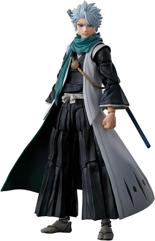 <p>Bring the icy captain of Squad 10 to your collection with the <strong>S.H.Figuarts Toshiro Hitsugaya</strong> action figure from <strong>BLEACH: Thousand-Year Blood War</strong>!</p>
<p>Toshiro Hitsugaya is recreated with Bandai Tamashii Nations' signature S.H.Figuarts articulation, allowing for a wide range of dynamic sword-fighting poses while maintaining his compact proportions from the anime.</p>
<p>The figure includes four interchangeable expression parts to capture a variety of battle-ready looks