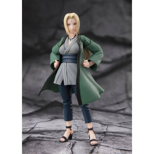 <p>4 sets of various optional face parts including both a battle form and comical expression are included! A Mitotic Regeneration optional expression is included together with Mitotic Regeneration versions of her hands so that the use of the jutsu can be accurately recreated.</p>
<p>There is also an optional necklace part included as well as an extra expression for S.H.Figuarts Naruto - The No. 1 Most Unpredictable Ninja- so you can recreate those memorable scenes of Tsunade and Naruto together!</p>
<p>Meas