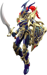 The Black Luster Soldier, the chaotic super warrior of light and darkness from "Yu-Gi-Oh! Duel Monsters," is now a member of the "Figure-rise Standard Amplified" figure-kit lineup from Bandai! It's molded in great detail for a sleek and sharp finish; polarized molding is used for the dark blue part of the armor, so the color tone changes depending on the angle of the light source! The armor and shield are made with sophisticated parts division for a precise look; the figure is fully posable after assembly,