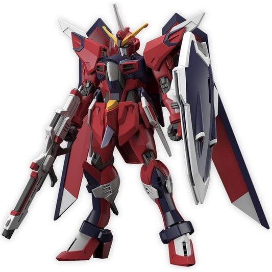 As seen in "Mobile Suit Gundam Seed Freedom," the Immortal Justice Gundam is now a HG model kit from Bandai! It's equipped with the "Seed Action System" internal structure that specializes in reproducing impressive poses! It can transform into its MA form by replacing some parts. 
[Includes]:
Beam rifle
Shield
Boomerang (x2)
Effect parts (x1 set)
Joint parts
Stickers