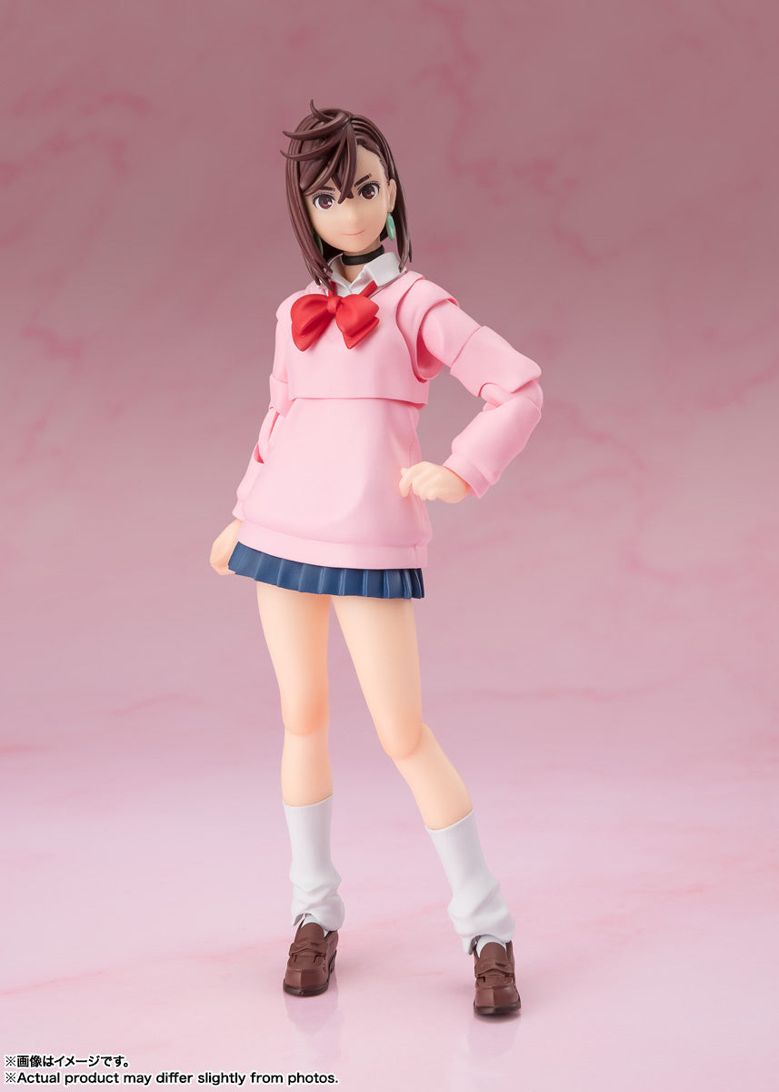 <p>Momo" from the TV anime "Dandadan" has been made into a three-dimensional figure wearing a school uniform costume. Rich expressions and various poses can be reproduced!</p>
<p><strong>Product Features:</strong></p>
<ul>
<li>Based on Dandadan</li>
<li>Part of the S.H.Figuarts series</li>
<li>Includes interchangeable expression and/or head parts</li>
<li>Includes interchangeable hand and/or wrist parts</li>
</ul>
<p><strong>Box Contents:</strong></p>
<ul>
<li>Body</li>
<li>Replacement wrist par