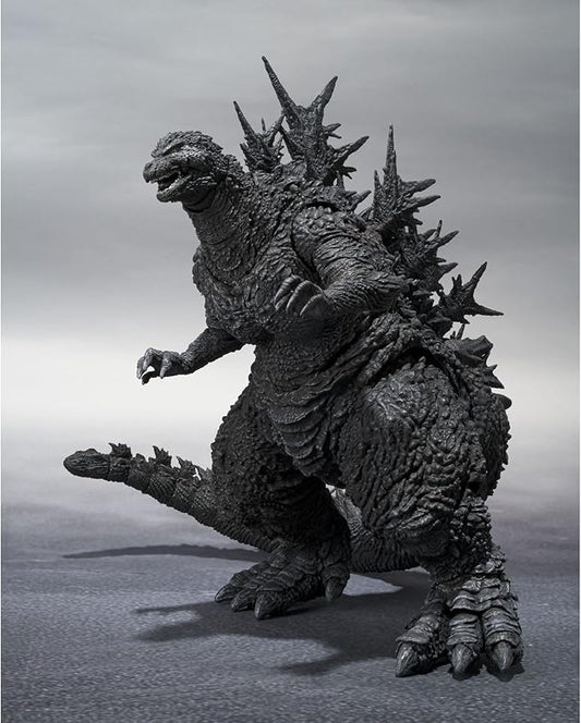 From the monochrome version of Godzilla -1.0, Godzilla -1.0/C, comes this new monochrome version of Godzilla (2023)! Created through utilizing the 3D data from the film and the guidance of Sakai Yuji as the design, coloring and molding producer! Its wide range of articulation includes individual movement of even the toes, allowing it to accurately portray the film fitting of its name as the Godzilla (2023) Minus Color Ver.