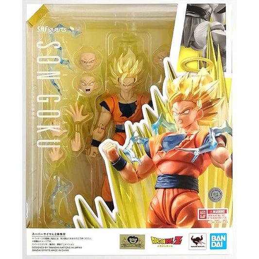 Power up to the next level with the S.H.Figuarts Super Saiyan 2 Son Goku – Exclusive Edition from Dragon Ball Z!
This premium release captures Goku in his electrifying Super Saiyan 2 form, featuring anime-accurate sculpting, vibrant colors, and dynamic articulation. This exclusive edition includes newly designed effect parts that recreate the signature lightning aura unique to SSJ2 - bringing one of Goku’s most iconic transformations to life.
Faithfully recreating his appearance from the Majin Buu Saga, t