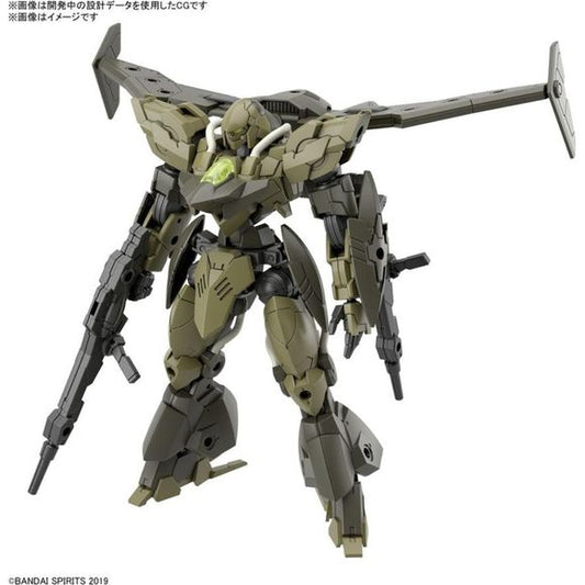 PRE-ORDER: Expected to ship in August 2024

The Verdenova, the Byron Army's first new flying type mecha, is now joining the "30MM (30 Minutes Missions)" lineup from Bandai! Two interchangeable heads can be made from the parts in this kit; the rifle can be attached to backpacks and other 3mm joints using the included joint parts. The backpack and chest part can be separated and used as a flight unit, and two types of backpack joints are included to connect it to various items. Multi-joints are also included