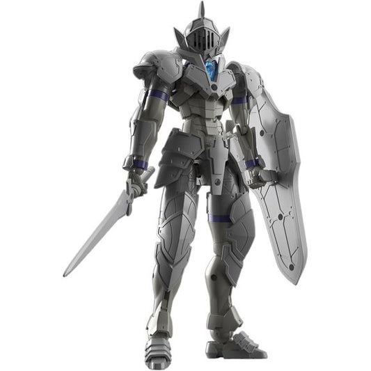 Bandai's new figure-kit series, "30MF (30 Minutes Fantasy)," debuts with the Liber Knight! This new lineup allows you to create your own fantasy-based figures and characters! The starter set includes armor and armed parts in addition to the base "silhouette" (elementary body). The "silhouette" is fully posable like a human body; movable axes are provided on the head and neck for natural flexibility. The new structure of the shoulder joint keeps the body line intact, even in bold poses. The movable parts of