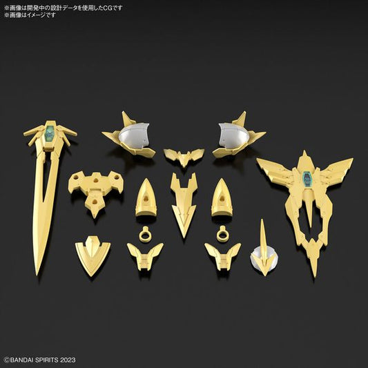 PThis "Class Up Armor (Liber Holy Knight)" armor set from Bandai can be used with their "30MF (30 Minutes Fantasy)" series of plastic models! This set of armor and weapons can be "classed up" to a higher-tier job by doing armor replacement -- you can "class up" to Liber Holy Knight by combining this armor with the Liber Knight (sold separately). Holy Knight is a job that has swordsmanship abilities filled with divine power, and is also highly capable of physical defense. The face design and coloring are dif