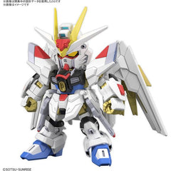 PRE-ORDER: Expected to ship October 2024

The Mighty Strike Freedom Gundam from "Mobile Suit Gundam Seed Freedom" will be joining the "SD Gundam Cross Silhouette" model-kit lineup from Bandai! This kit includes two different types of internal frames: a taller one (CS) and a shorter, more "super-deformed" version (SD) unique to the SD Gundam Cross Silhouette series. Gold-colored parts reproduce its distinctive appearance; by replacing the parts inside the head, you can choose to display it with or without ey