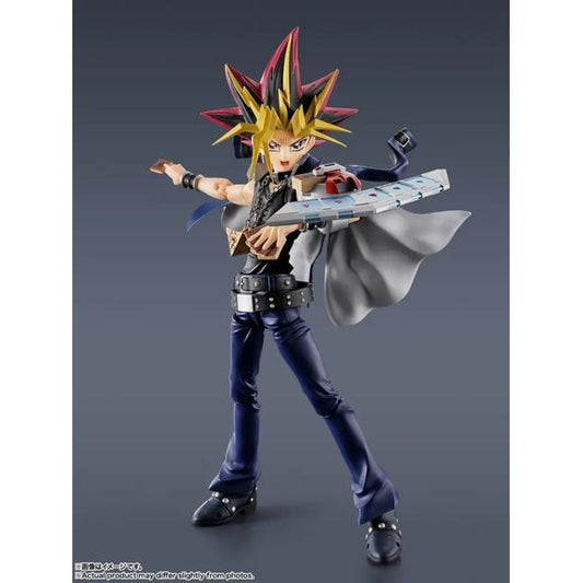 <p>Recreate fierce duels with this S.H.Figuarts series! At long last, the "Yu-Gi-Oh!</p>
<p>Duel Monsters" series joins S.H.Figuarts, with YAMI YUGI as the first figure in the lineup! In addition to the impressive optional parts, a powerful Mirror Force effect part is included!</p>
<p><strong>Product Features:</strong></p>
<ul>
<li>Based on Yu-Gi-Oh!</li>
<li>Part of the S.H.Figuarts series</li>
<li>Includes effect parts for enhanced display options</li>
</ul>