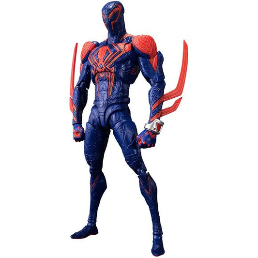 <p><strong>PRE-ORDER: Expected to ship in June 2027.</strong></p>
<p>From <em>Spider-Man: Across the Spider-Verse</em> comes Spider-Man 2099 as the “928 Warden of the Multiverse” in Bandai Tamashii Nations' S.H.Figuarts series!</p>
<p>This updated version of Miguel O'Hara features revised coloring with added red line detailing across the body. A newly sculpted shouting head captures his intense expression from the film, while web parts and a dedicated display stand expand the posing possibilities.</p>
<p><s