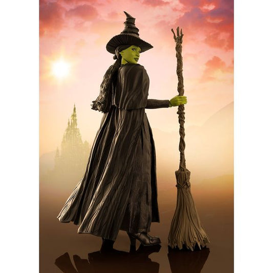 PRE-ORDER: Expected to ship in June of 2026
ELPHABA as performed by Cynthia Erivo is now joining the S.H.Figuarts series! Elphaba from Wicked features her iconic green coloring and jet-black dress and cape. She comes with a variety of optional parts, including her hat, to recreate scenes from the film.