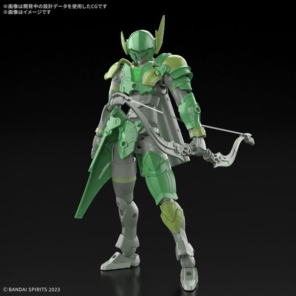 The Liber Archer is the newest member of Bandai's "30 Minutes Fantasy (30MF)" figure-kit series! This lineup allows you to create your own fantasy-based figures and characters! This starter set includes armor and weapon parts in addition to the base "silhouette" (elementary body)