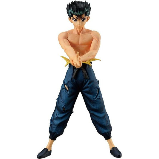 <p>Bandai is proud to present a new entry in the fan favorite Masterlise series based on the smash hit anime series Yu Yu Hakusho: the Spirit Detective himself, Yusuke Urameshi! Entering the Dark Tournament with his comrades, this figure depicts Yusuke showing some battle damage dealt in previous rounds by his opponents. Undeterred, Yusuke is seen powering up his Spirit Gun with a determined look on his face. Dodge out of the way of his powerful blast on the way to order your figure today! 9.1 inches tall (