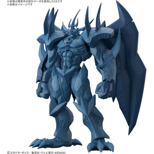 Obelisk The Tormentor, one of the three Phantom Gods from "Yu-Gi-Oh! Duel Monsters," is now a member of Bandai's "Figure-rise Standard Amplified" model-kit series! The chest, shoulders, arms, and wings are equipped with deployment gimmicks; the details of the wing membrane are precisely molded.
