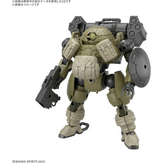 Bandai adds the Roundnova, which excels at planetary exploration, to the "30MM (30 Minutes Missions)" model-kit series! Interchangeable hand parts with distinctive shapes for holding weapons are included, as are open hands; bag parts that can be attached to the chest and other areas are included too.