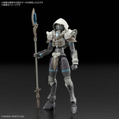 The Liber Wizard joins the "30MF (30 Minutes Fantasy)" series from Bandai, which allows you to create your own fantasy job!
This starter set includes the base "Silhouette (body)," as well as armor and weapon parts. The Silhouette is capable of flexible human-type motion, and it can be used for any job. The head and neck have movable axes, allowing the figure to tuck its chin in, or stick its face out. The shoulder joints are designed with care to ensure that the lines of the body do not collapse, even in b
