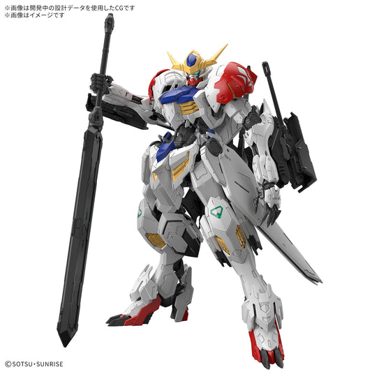 PRE-ORDER EXPECTED TO SHIP IN JANUARY OF 2026
The Gundam Barbatos Lupus from "Mobile Suit Gundam: Iron-Blooded Orphans" finally joins the "MG (Master Grade)" model-kit lineup from Bandai! The latest Gundam Frame allows for even more dynamic poses!
In addition to updating the shoulder joints, the Gundam Frame has a new improved range of motion for tilting the waist forward and backward, allowing for even more flexible poses.
The backpack is equipped with a swing gimmick that does not restrict the range of