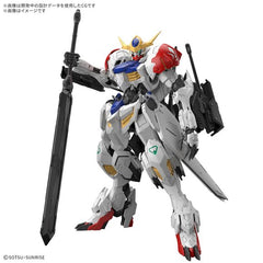 PRE-ORDER EXPECTED TO SHIP IN JANUARY OF 2026
The Gundam Barbatos Lupus from "Mobile Suit Gundam: Iron-Blooded Orphans" finally joins the "MG (Master Grade)" model-kit lineup from Bandai! The latest Gundam Frame allows for even more dynamic poses!
In addition to updating the shoulder joints, the Gundam Frame has a new improved range of motion for tilting the waist forward and backward, allowing for even more flexible poses.
The backpack is equipped with a swing gimmick that does not restrict the range of
