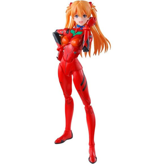 Bandai commemorates the 30th anniversary of the "Evangelion" TV series with this new S.H.Figuarts figure of Asuka Shikinami Langley in her plug suit, as seen in "Evangelion: New Theatrical Edition"! This amazing set includes a total of six interchangeable faces, plus a dedicated base for display!
