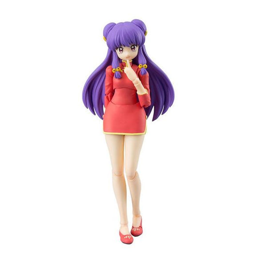 <p>Shampoo from the globally beloved TV anime Ranma ½ joins S.H.Figuarts! Sculpted based on the visuals from the new anime, she includes new wrist parts and expression parts, plus the iconic okamochi (lunchbox). Perfectly recreate Shampoo’s iconic poses!</p>
<p><strong>Box Contents:</strong></p>
<ul>
<li>Main body</li>
<li>Optional hand parts (L/R x 2, Together x 1)</li>
<li>Facial expression parts x 3</li>
<li>Okamachi</li>
</ul>