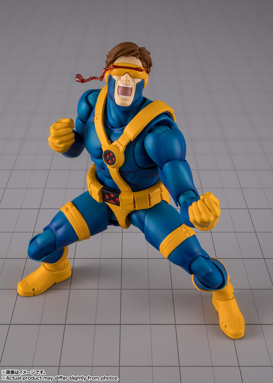 Cyclops, the first leader of the X-Men, gets a new "S.H.Figuarts" figure from Bandai! As seen in Marvel's "Gamerverse," he comes with three different patterns for the strength of his optic blasts, as well as interchangeable faces and hands