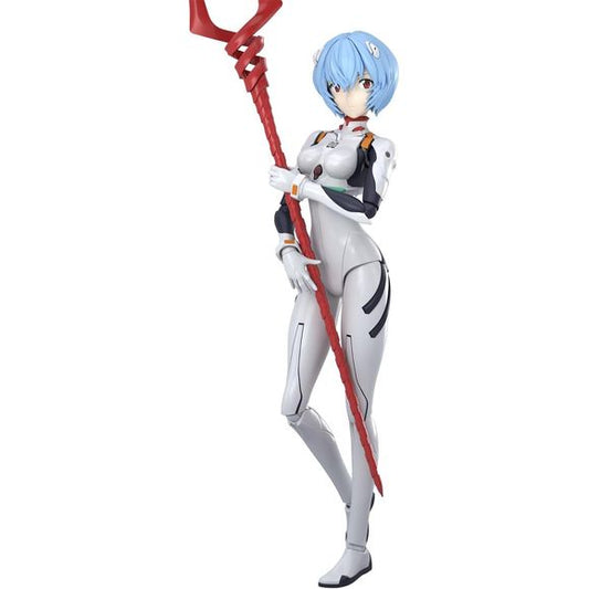 Rei Ayanami from "Evangelion: 3.0+1.0 Thrice Upon a Time" joins Bandai's "30MP (30 Minutes Preference)" fully posable figure-kit lineup, wearing her iconic plugsuit! A wide range of accessories is included. Replacement parts are includes so she can be displayed sitting on the floor.