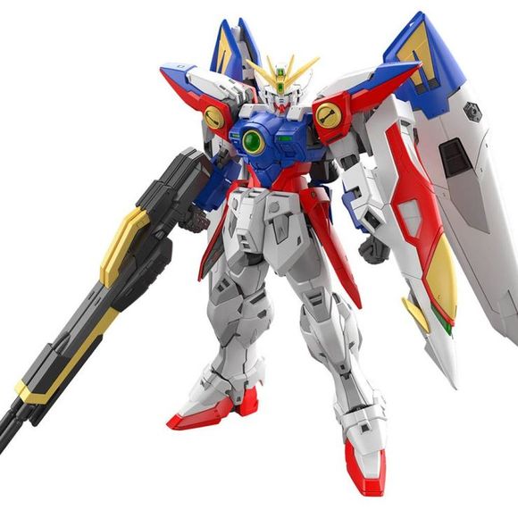 Bandai recreates the Wing Gundam Zero in a completely new form in this new "Real Grade (RG)" model kit! With overwhelming mobility and flight capabilities, and is equipped with an original gimmick that's unique to the RG series! The Wing Binder features five movable points for flexible posing.