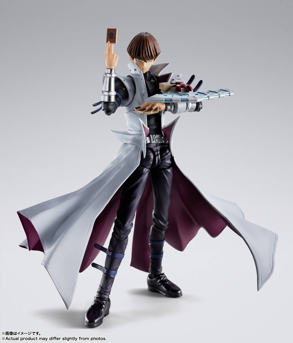 PRE-ORDER: Expected to ship in September of 2026
The fiery history of dueling is reborn in the S.H.Figuarts series. Seto Kaiba joins the second S.H.Figuarts release from Yu-Gi-Oh! Duel Monsters! In addition to a variety of options to recreate scenes from the show, it includes a dynamic “Burst Stream of Destruction” effect part that can be used together with the separately sold S.H.MonsterArts Blue-Eyes White Dragon.