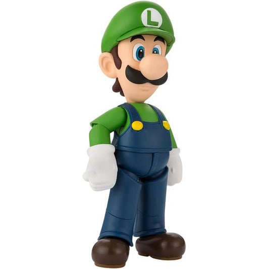 Poseable! Expand your world! Fully action Luigi figure! S.H.Figuarts The Super Mario Brothers series of Mario figures is back again!
In addition to the various poses that can be achieved only with action figures, the world of Mario can be further expanded by combining with other products in the series, which are sold separately. The main body of the figure is designed to reproduce the proportions of Luigi, while also allowing for a variety of action poses. One brick block and one red shell are also include