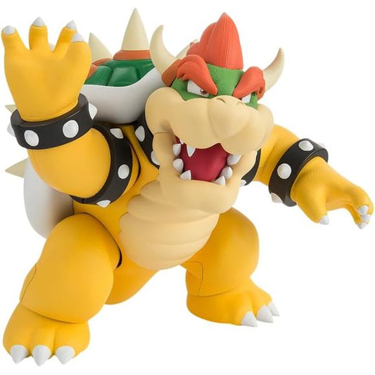<p>Posable! Expand your world! Fully action figure of "Bowser"! S.H.Figuarts The Super Mario Brothers series of "Mario" is back again!</p>
<p>Equipped with a movable mechanism at each joint, the view of the game world is reproduced together with "Mario"! The jaw parts can be replaced to recreate the open mouth and the mouth that spits fireballs. A dedicated stand with the Bowser character logo printed on it is also included.</p>